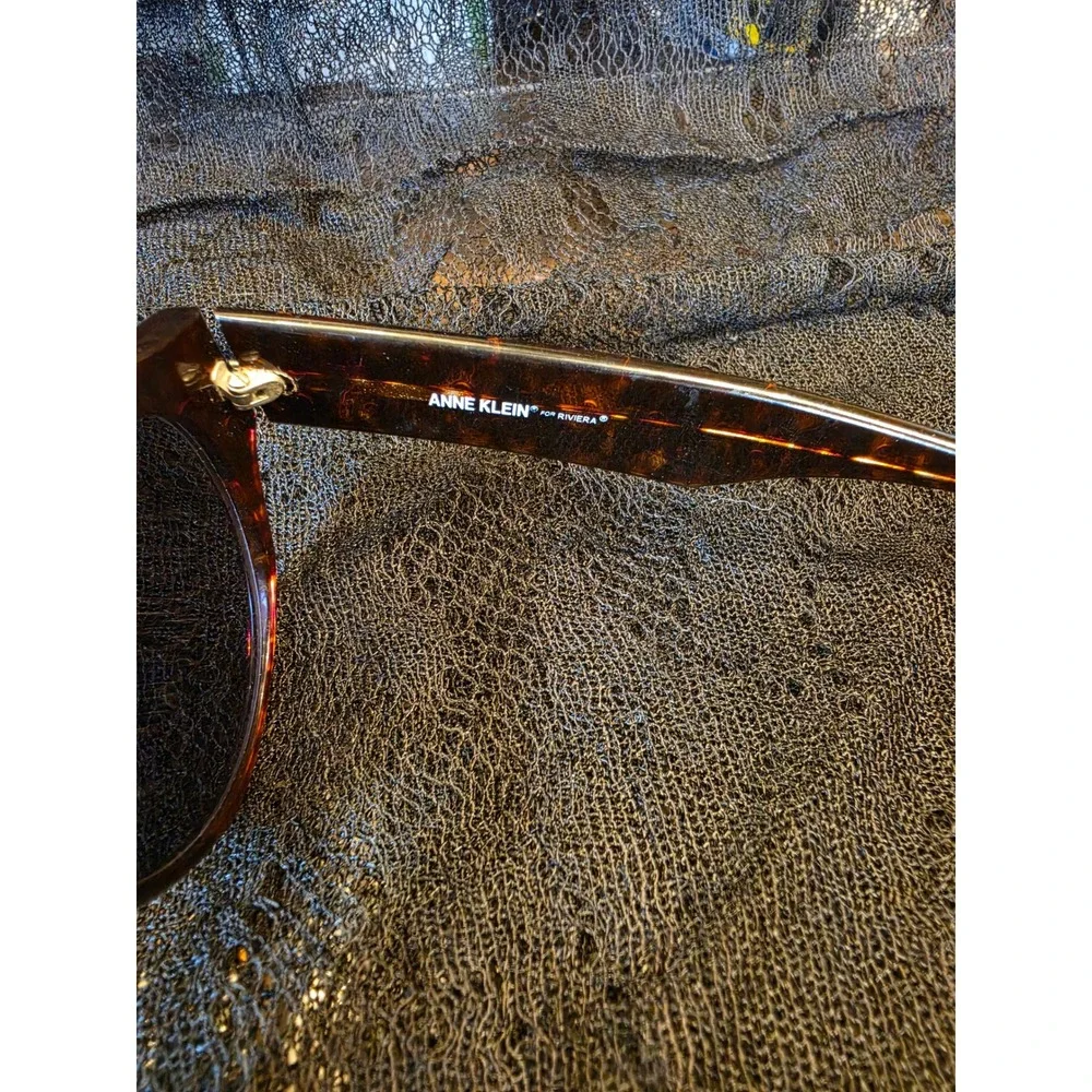 VTG 80s Anne Klein for Riviera Tortoiseshell Sunglasses Cat Eye Oval Frames Rare